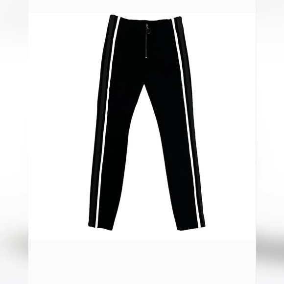 ZARA Black/striped stretch skinny pants. Size small - Picture 4 of 10